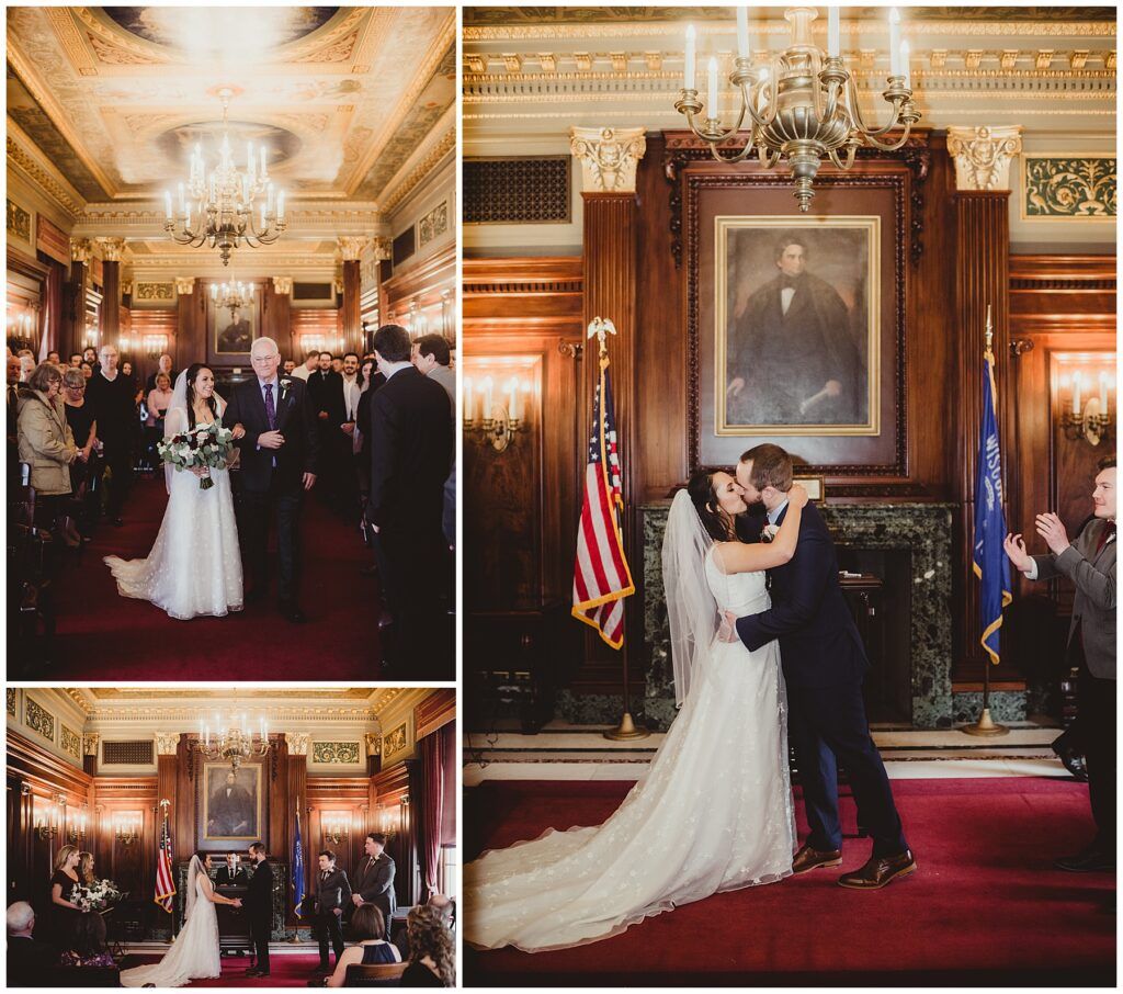 Downtown Madison Wedding Photographs Ceremony