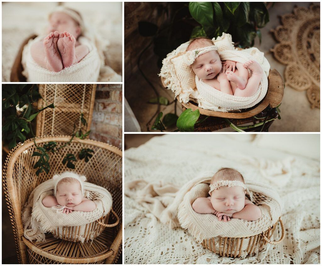 Newborn Baby Photo Session Collage Newborn Girl