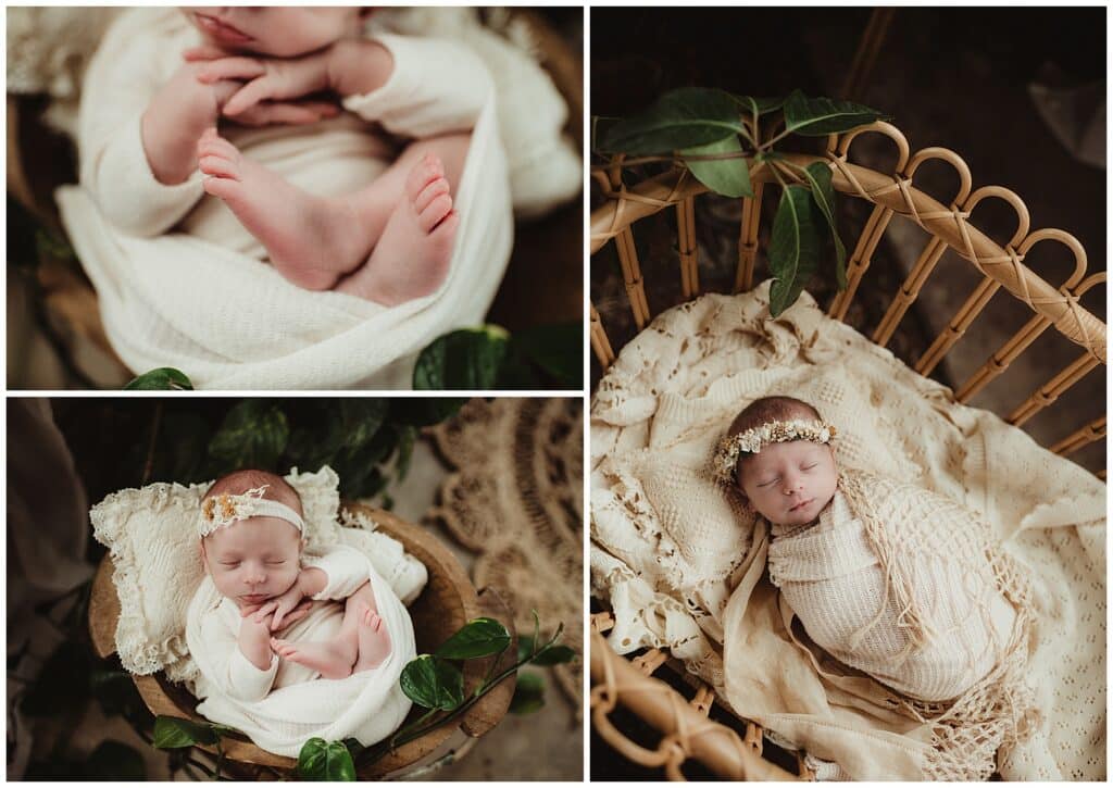 Madison Studio Newborn Photos Collage Newborn Girl