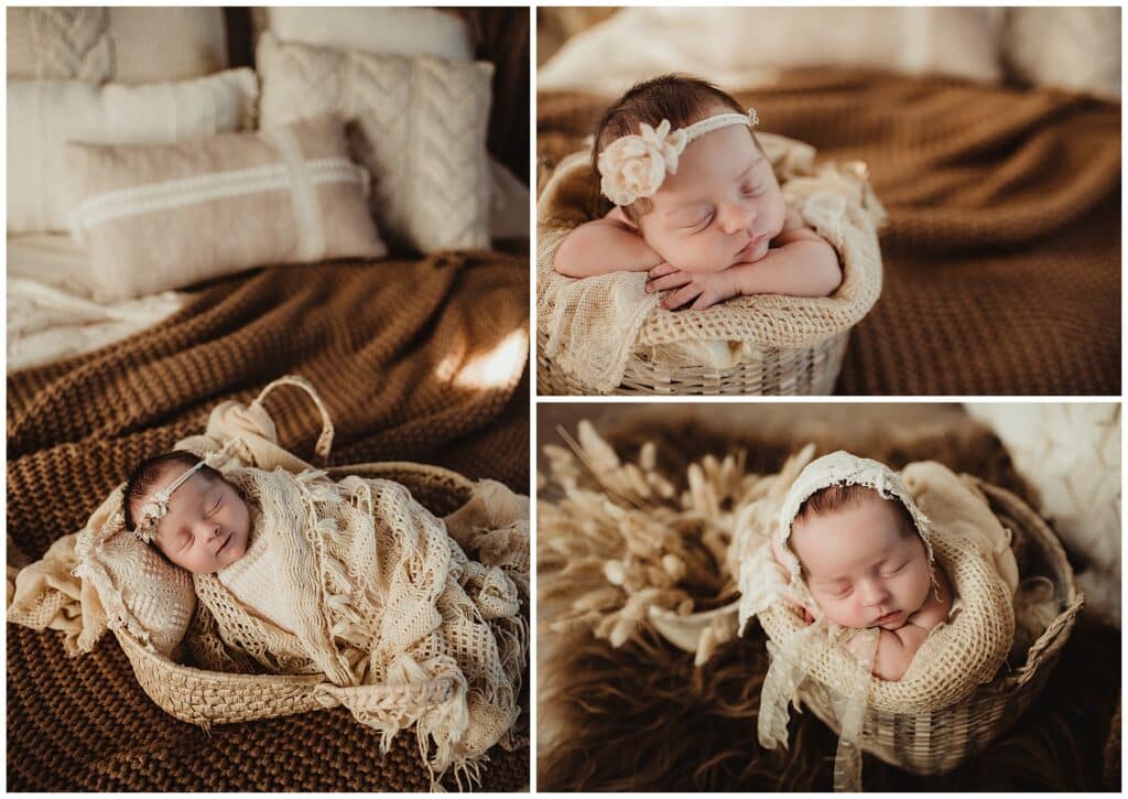 Madison Newborn Session Collage Newborn Girl 