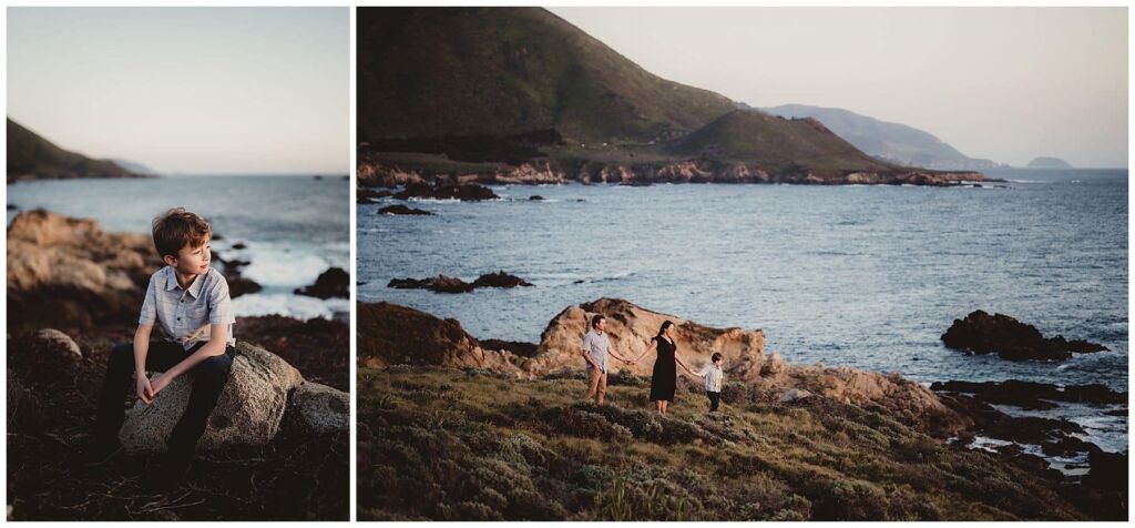 California Family Photography Family on Clifftop