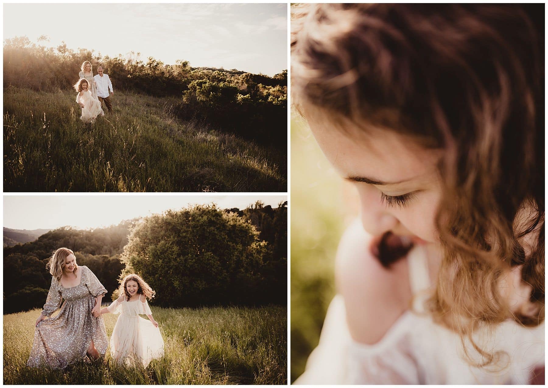 California Family Photography Collage Mom and Daughter