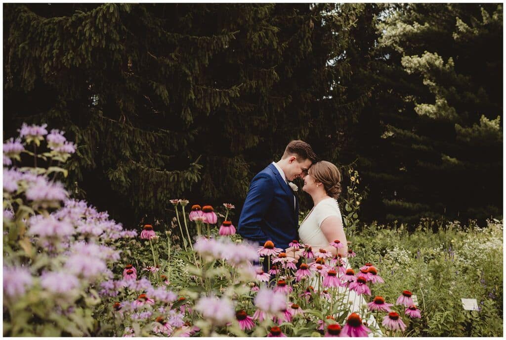 Madison Micro Wedding Photography Couple in Wildflowers