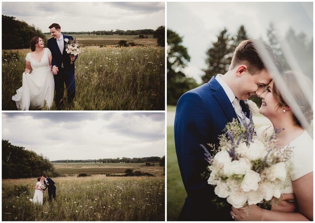Collage Couple in Field