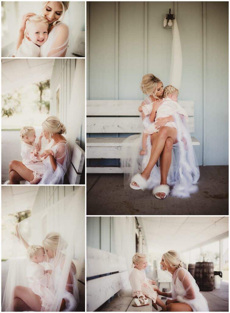 Stoughton WI Wedding Photography Bride with Daughter