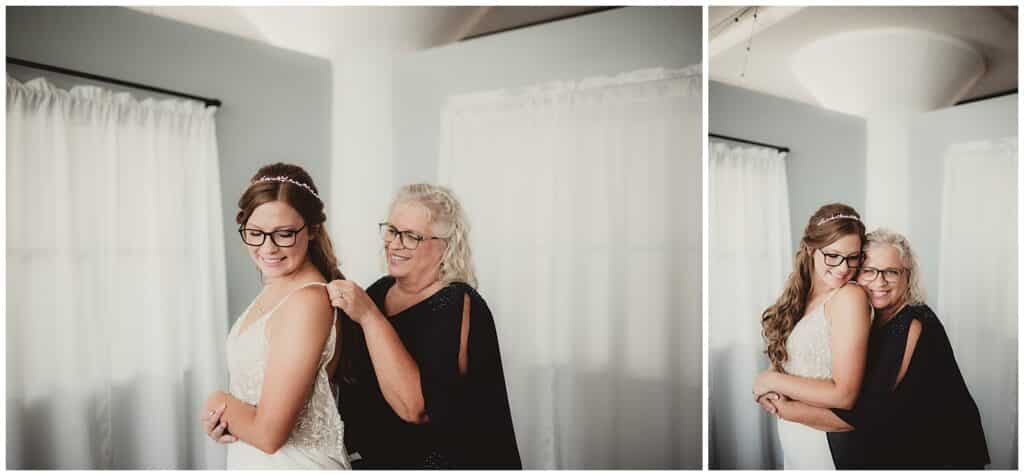 Fort Atkinson Wedding Photography Bride with Mom 