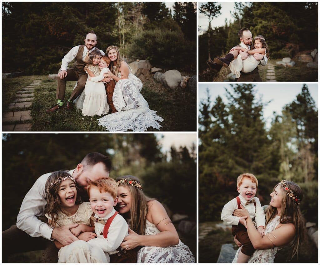 Collage Bride Groom with Kids