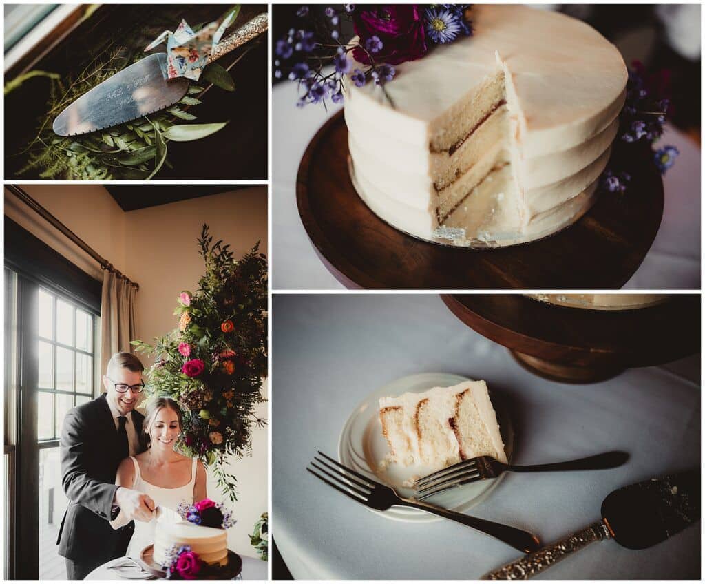 Beloit Wedding Photography Cake Cutting 